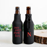 Customized Beer Bottle Koozie - Personalized Beer Coozie - Wedding Favor Koozie