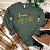 Sweater Weather Long Sleeve Tee - Fall Themed Long Sleeve Shirt