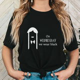 Wednesday Tee - On Wednesday We Wear Black - Wednesday Adams Inspired T-Shirt